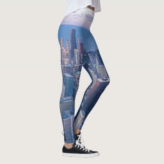 Kunstwerk voor de architectuur van Chicago | Leggings (Rechts)