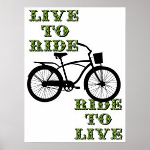 Kunstwerk voor fietslifestyle poster