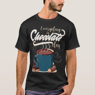 Kunstwerk voor hete chocolade voor chocoladendag. t-shirt