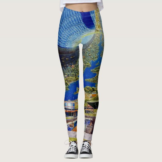 Kunstwerk voor ruimtekolonie/science fiction leggings (Voorkant)