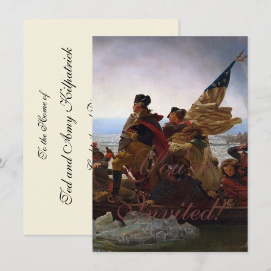 Kunstwerk Washington Crossing Delaware Kaart (Voorkant / Achterkant)