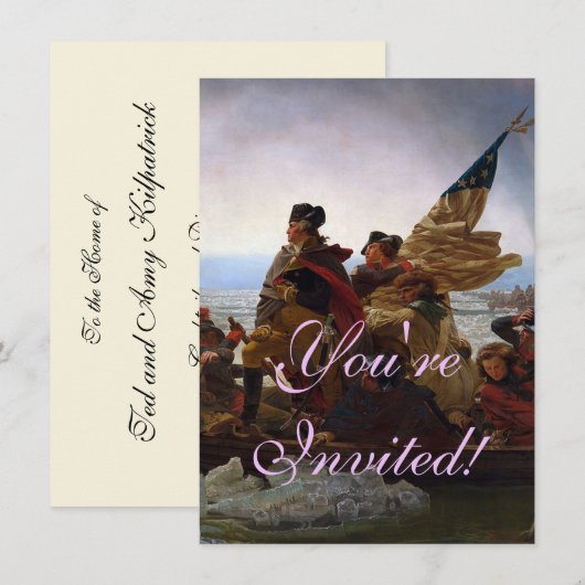 Kunstwerk Washington die de Delaware oversteekt Kaart (Voorkant / Achterkant)