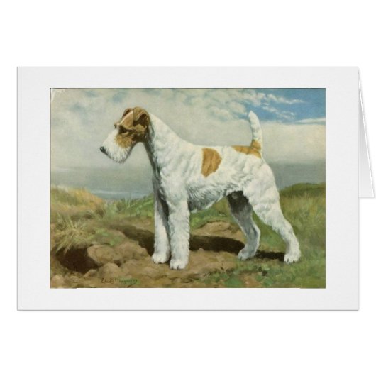 kunstwerk - wierfox terrier Dog, (Voorkant Horizontaal)