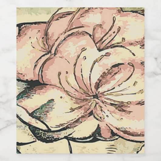 Kunstwerk Wijnlabel Wijn Etiket (Enkel label)