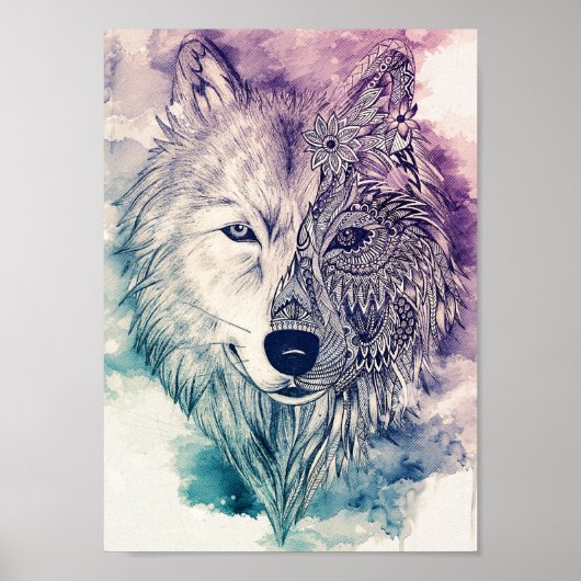 Kunstwerk Wolf Poster (Voorkant)