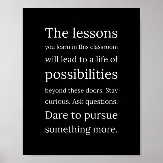 Kunstwerkcadeaus voor docenten en klaslokalen poster (Voorkant)