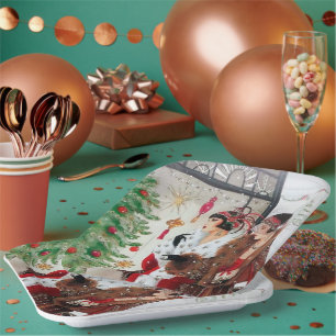 kunstwerken deco retro  damespapier bord