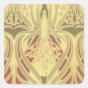 kunstwerken deco zwril abstracte  patroonkunst vierkante sticker