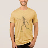 Kunstwerken: George Stubbs Menselijk Skelet Tri-Blend Shirt (Voorkant)