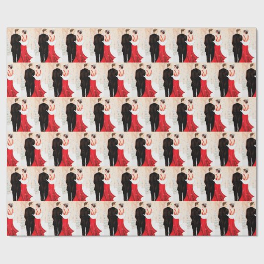 kunstwerken van deco - kerstfeest met titers cadeaupapier (Vlak)