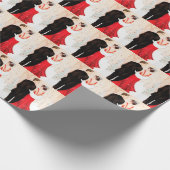 kunstwerken van deco - kerstfeest met titers cadeaupapier (Hoek)