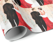 kunstwerken van deco - kerstfeest met titers cadeaupapier (Rol Hoek)