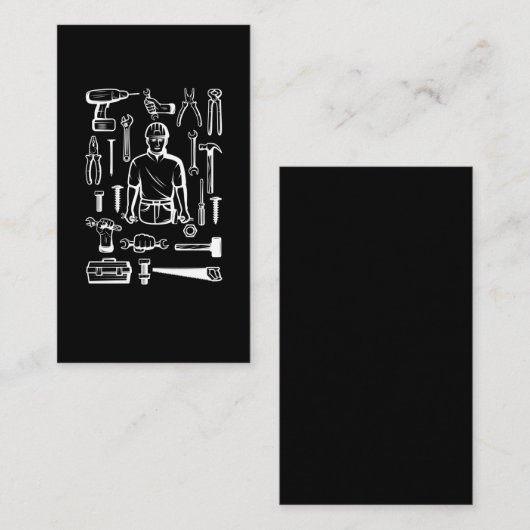 Kunstwerker Fathers Day Carpenter Hobbyist Tools Visitekaartje (Voorkant / Achterkant)