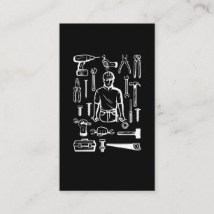 Kunstwerker Fathers Day Carpenter Hobbyist Tools Visitekaartje