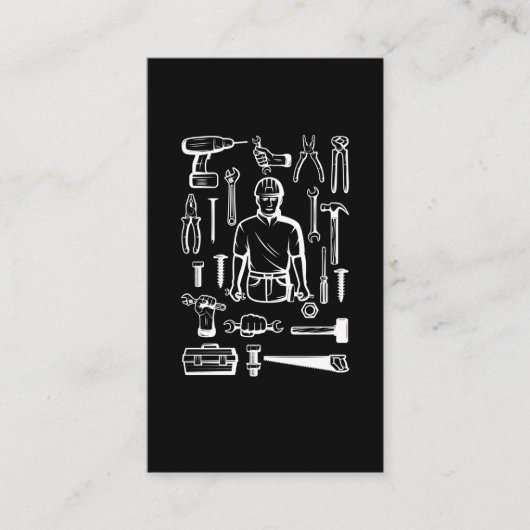 Kunstwerker Fathers Day Carpenter Hobbyist Tools Visitekaartje (Voorkant)