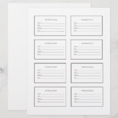 Kunstwerklabels voor kunstshows en tentoonstelling briefhoofd (Voorkant / Achterkant)