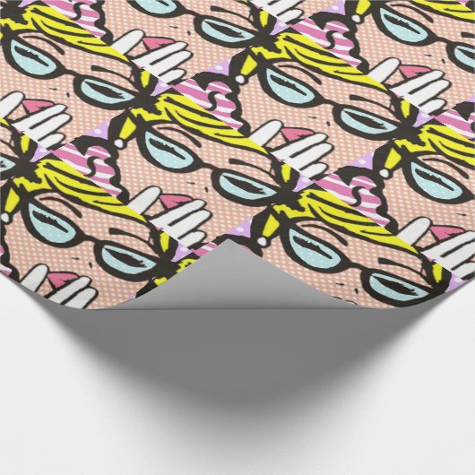 Kunstwerkpapier voor de Pop van La-Di-Da Lady Cadeaupapier (Hoek)