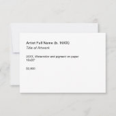 Kunstwerktentoonstelling Etiket Sjabloon (Voorkant)