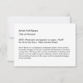 Kunstwerktentoonstelling Kunst Show Placards Bedankkaart (Voorkant)