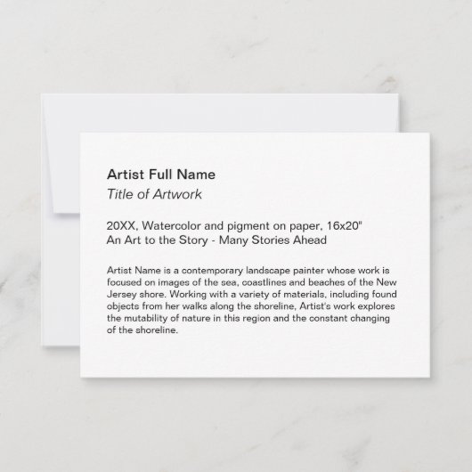 Kunstwerktentoonstelling Kunst Show Placards Bedankkaart (Voorkant)