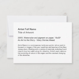 Kunstwerktentoonstelling Kunst Show Placards Bedankkaart