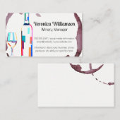 Kunstwijnglas en -fles | Winnerij Visitekaartje (Voorkant / Achterkant)