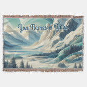 Kunstwinterscène en sneeuw- en ijskristallen vastl deken (Voorkant)