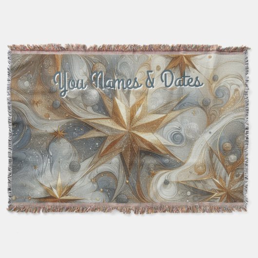 Kunstwinterscène en sneeuw- en ijskristallen vastl deken (Voorkant)