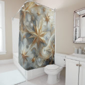 Kunstwinterscène en sneeuw- en ijskristallen vastl douchegordijn (In situ)