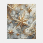 Kunstwinterscène en sneeuw- en ijskristallen vastl fleece deken (Voorkant)