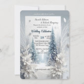 Kunstwinterscène en sneeuw- en ijskristallen vastl kaart (Voorkant)