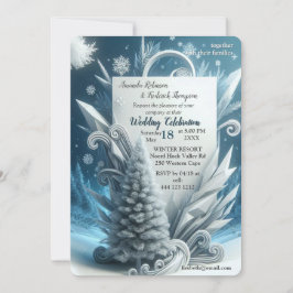 Kunstwinterscène en sneeuw- en ijskristallen vastl kaart