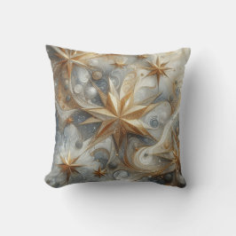 Kunstwinterscène en sneeuw- en ijskristallen vastl kussen