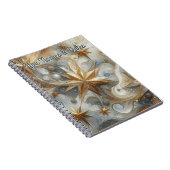 Kunstwinterscène en sneeuw- en ijskristallen vastl notitieboek (Rechterzijde)