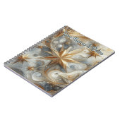 Kunstwinterscène en sneeuw- en ijskristallen vastl notitieboek (Linkerzijde)