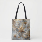 Kunstwinterscène en sneeuw- en ijskristallen vastl tote bag (Voorkant)