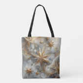 Kunstwinterscène en sneeuw- en ijskristallen vastl tote bag (Achterkant)