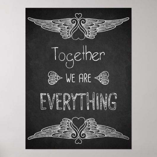 Kunstwitboek met liefdescitaat poster (Voorkant)