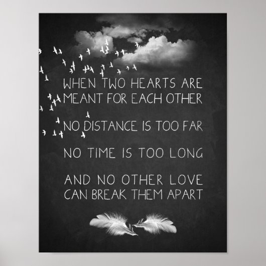 Kunstwitboek met liefdescitaat poster (Voorkant)