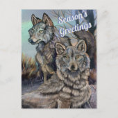 Kunstwolven~ Briefkaart van groeten van het seizoe (Voorkant)
