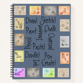 Kunstwoorden Antiek tekeningen inspireren Notitieboek