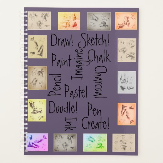 Kunstwoorden Antiek tekeningen inspireren Planner (Voorkant)