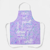 Kunstwoorden Paarse verfvlek Schort (Voorkant)