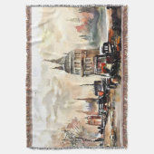Kunstworp met vintage Londense straatbeeld Deken (Voorkant Verticaal)