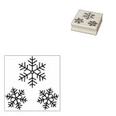 kunstzegel sneeuwvlokken rubberstempel (Gestempeld)