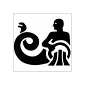 kunstzegel van aquarius silhouette rubberstempel (Afrduk)