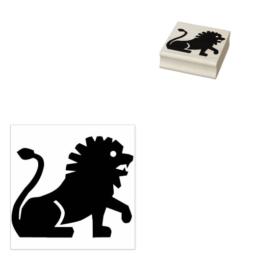 kunstzegel van de leeuw rubberstempel (Gestempeld)