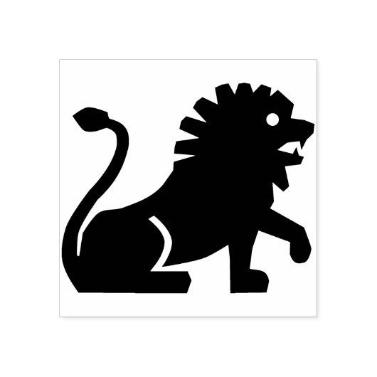 kunstzegel van de leeuw rubberstempel (Afrduk)