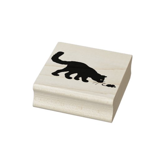 kunstzegel van kat en muis rubberstempel (Stempel)