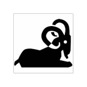 kunstzegel van ram silhouette rubberstempel (Afrduk)